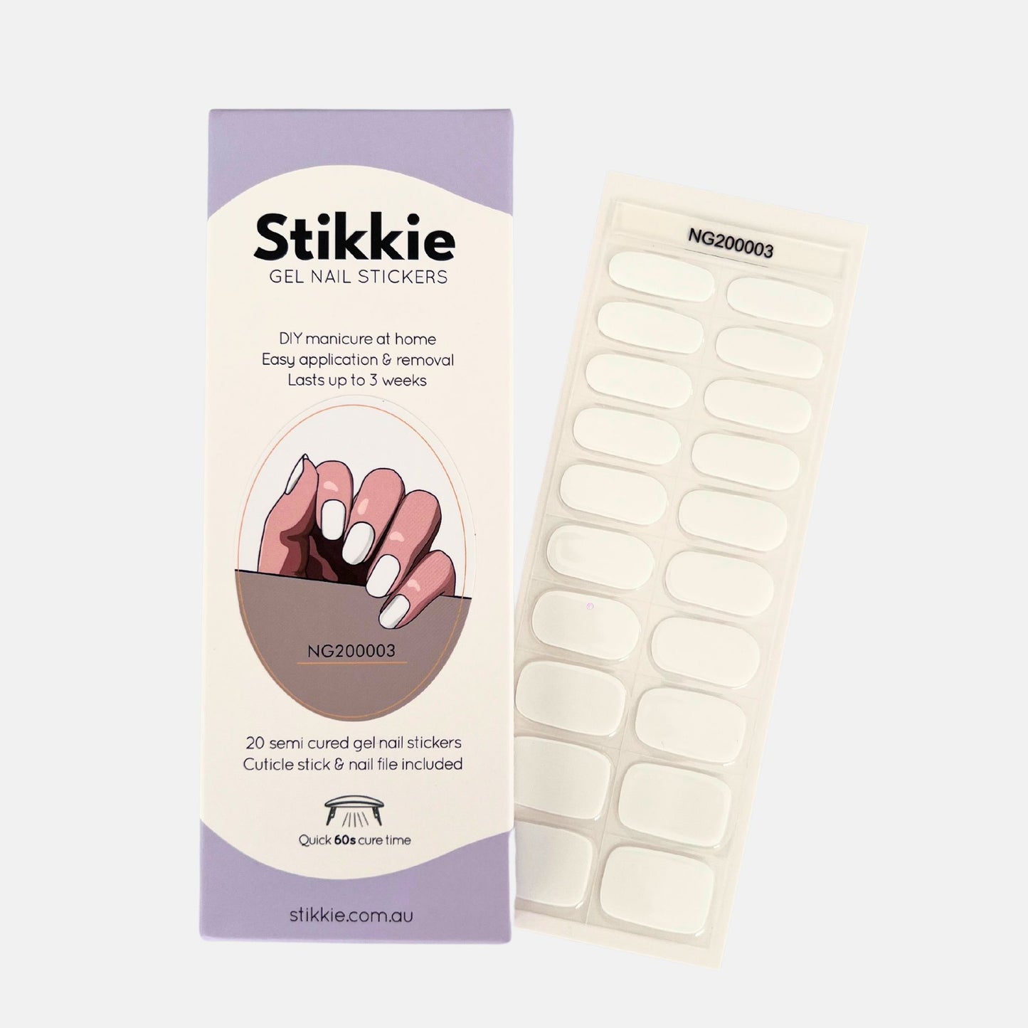 Marshmallow Gel Nail Stickers