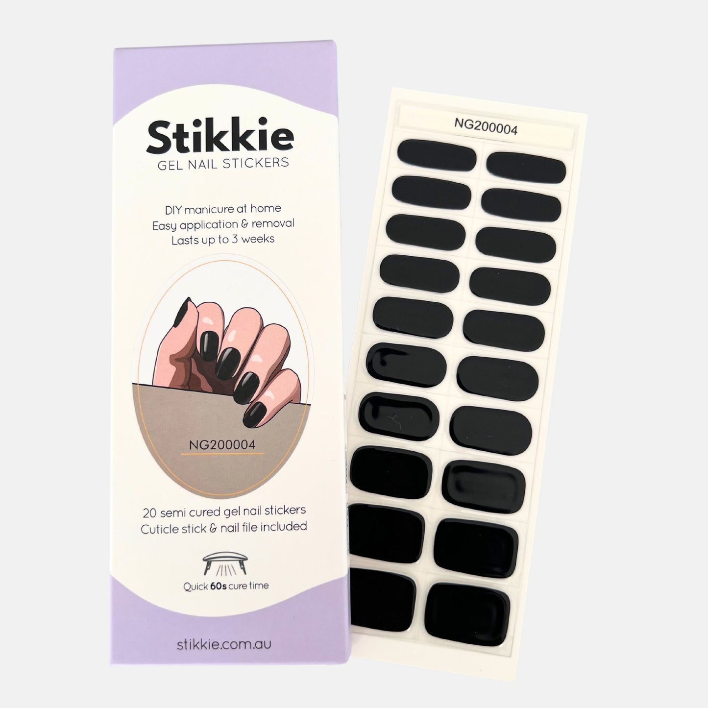 Black Onyx Gel Nail Stickers