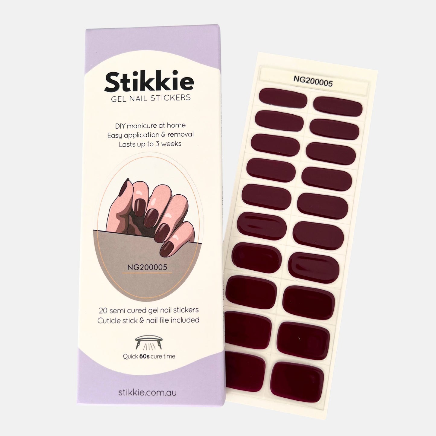 Merlot Magic Gel Nail Stickers