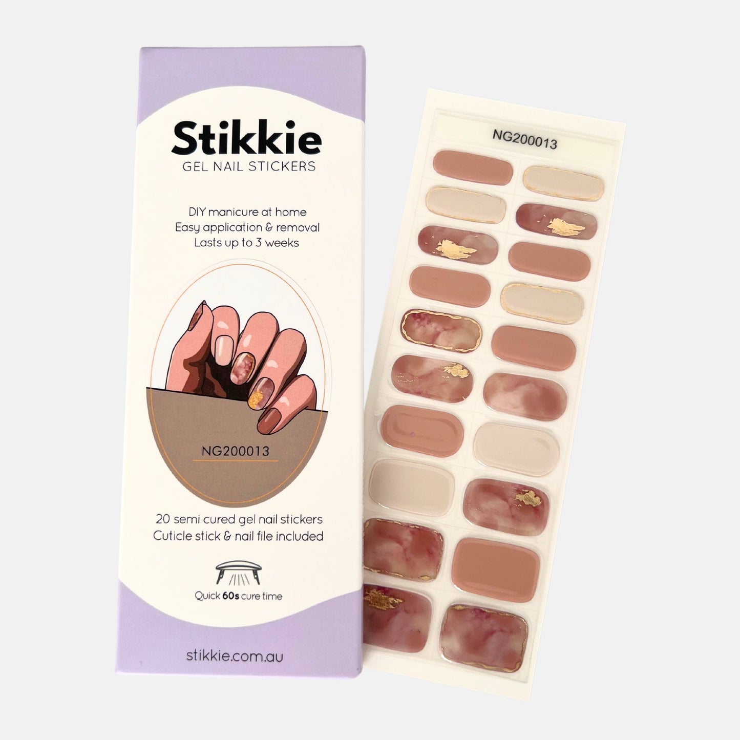Dusty Dawn Gel Nail Stickers