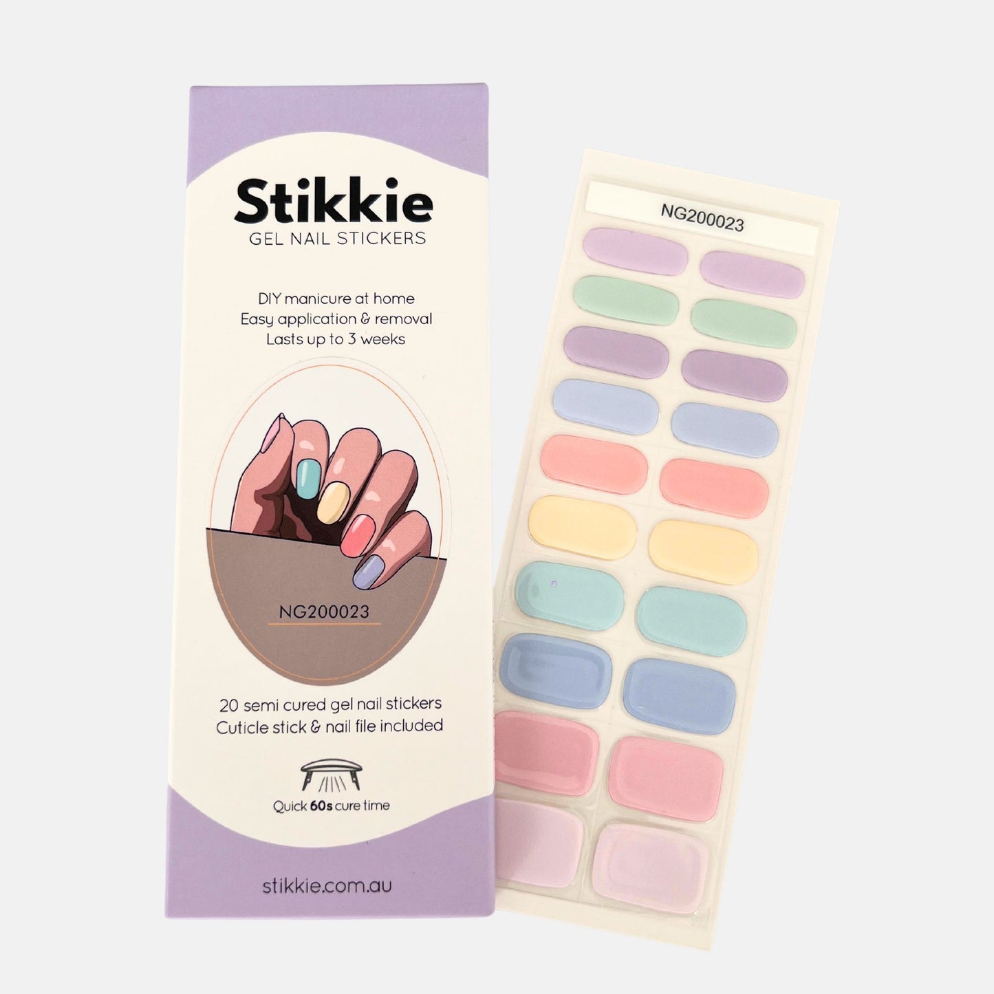 Pastel Prism Gel Nail Stickers