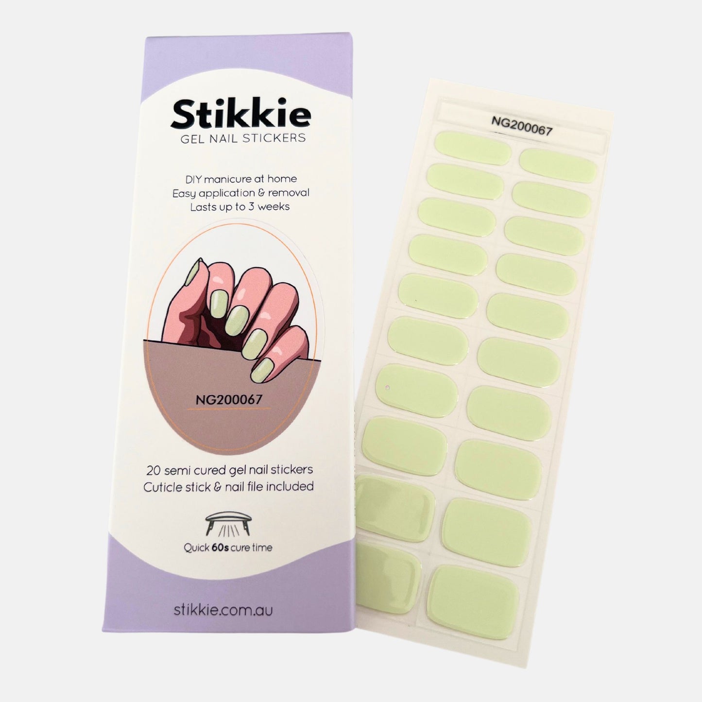 Seafoam Gel Nail Stickers