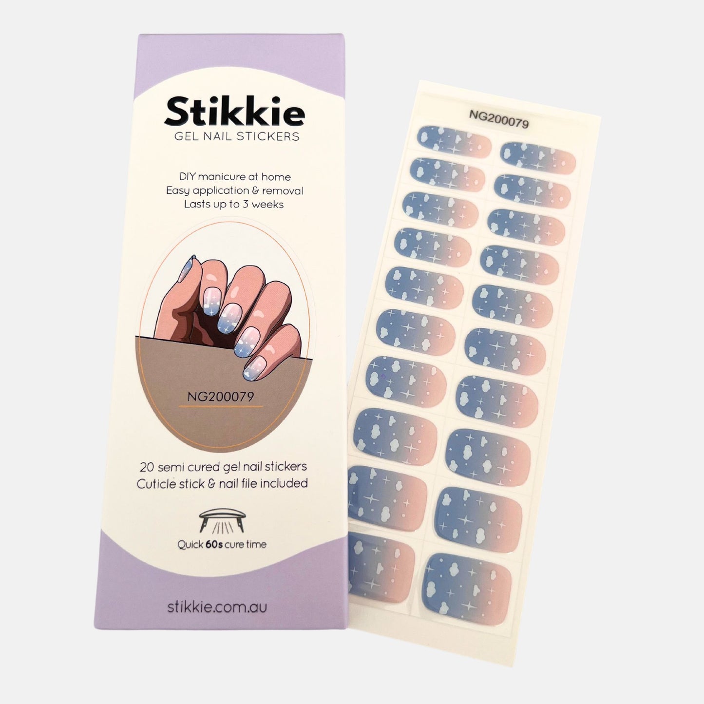 Dreamy Cloud Gel Nail Stickers