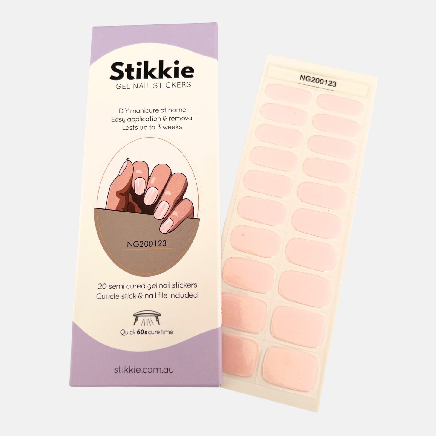 Glazed Donut Pink Gel Nail Stickers