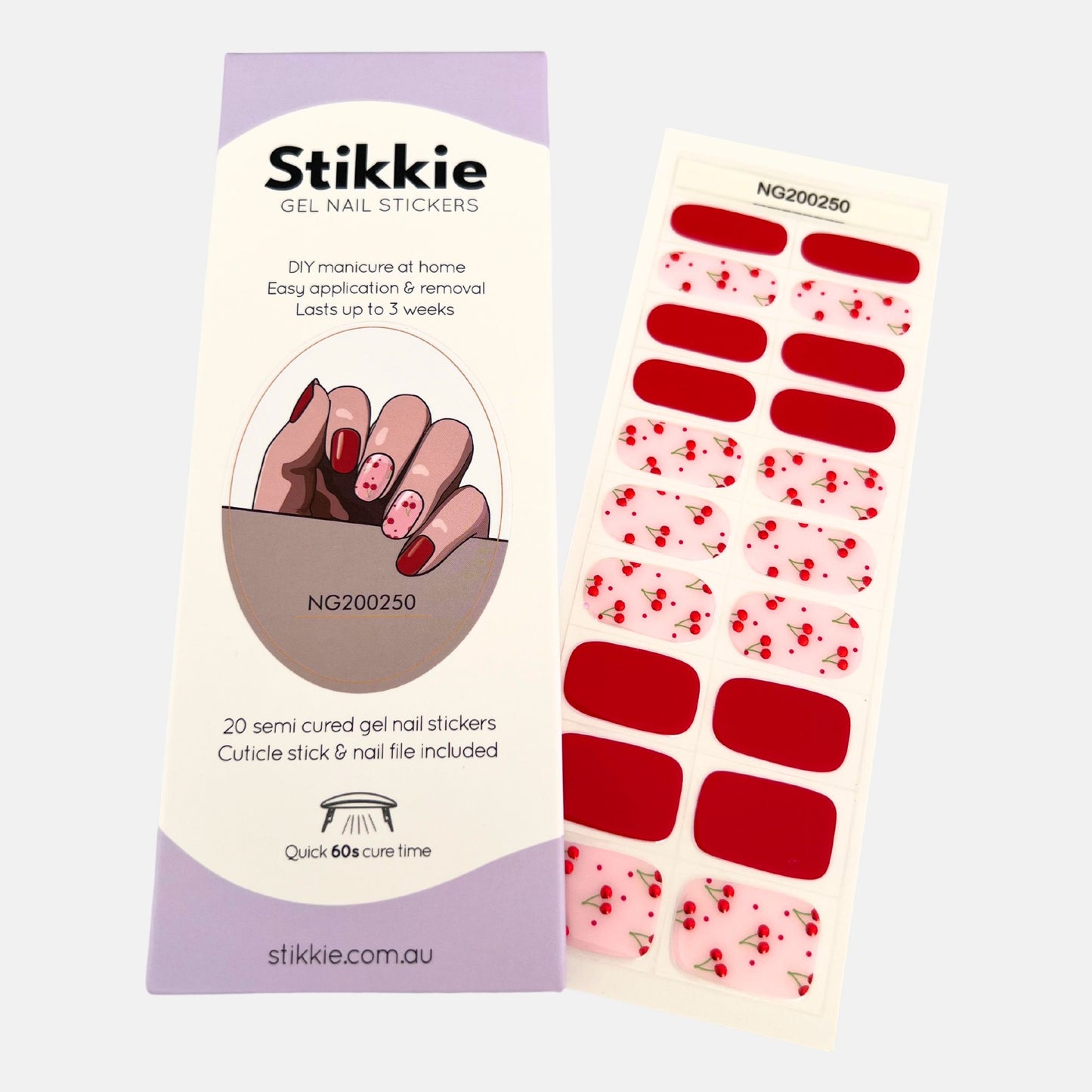 Cherry Bomb Gel Nail Stickers