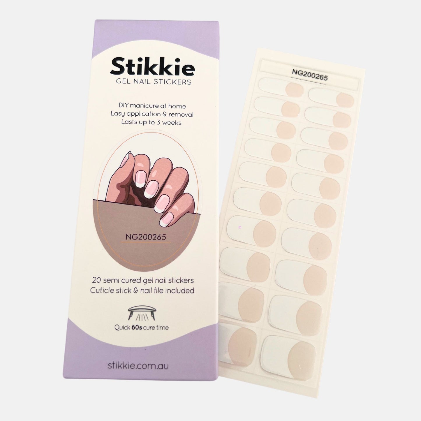 Classic French Gel Nail Stickers