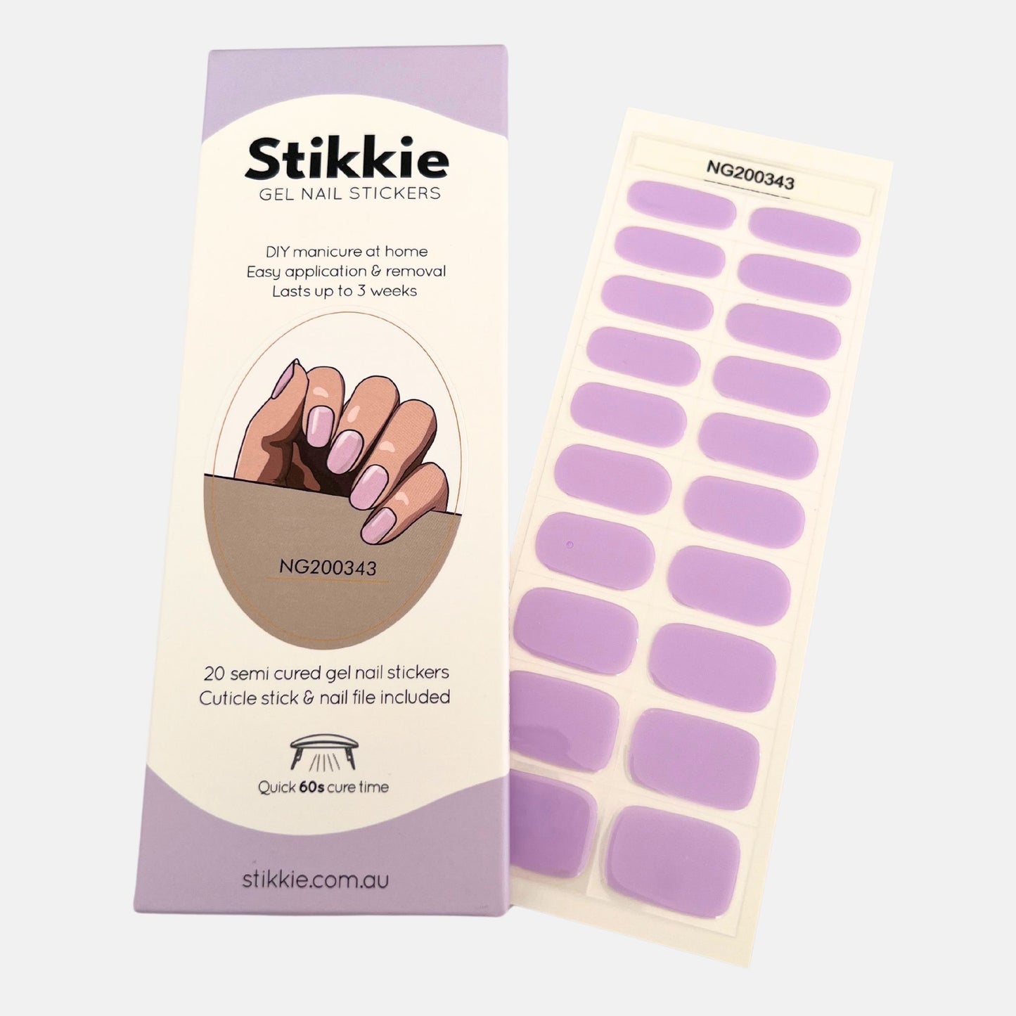 Lavender Haze Gel Nail Stickers