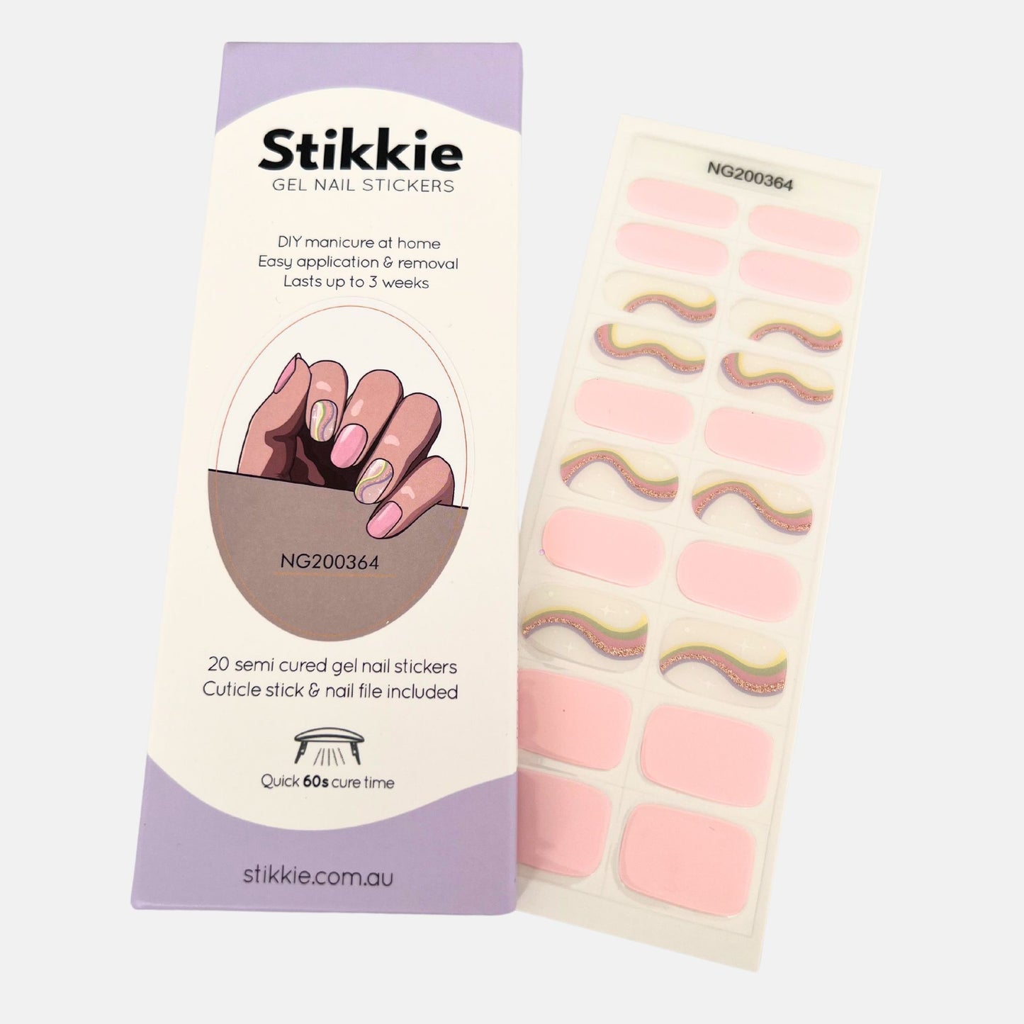 Cotton Candy Gel Nail Stickers