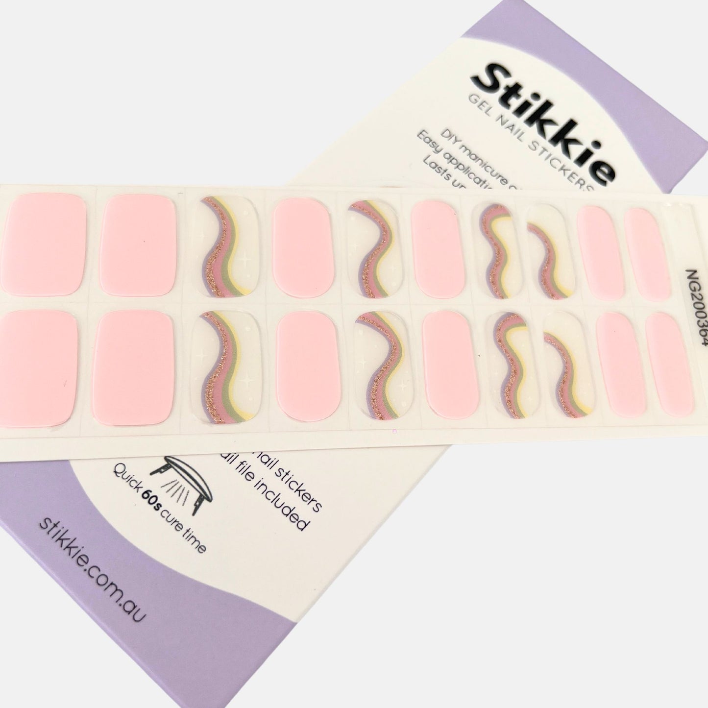Cotton Candy Gel Nail Stickers