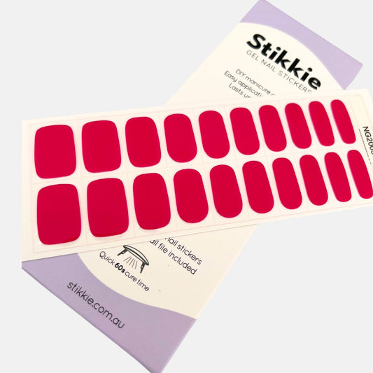 Raspberry Gel Nail Stickers